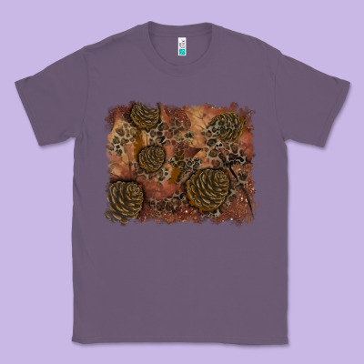 Glitter Leopard Fall Background Classic Tee Designed By Ranaportraitstore