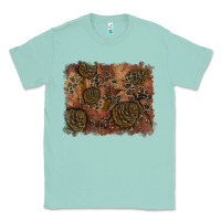 Seafoam glitter leopard fall background Classic Tee - RanaPortraitStore