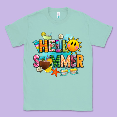Hello Summer Classic Tee Designed By Jahusdesignshop