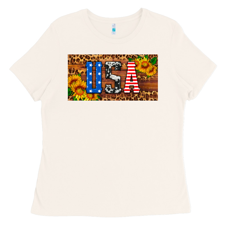 Usa Sunflowers License Plate Ladies Tee by HRA Design Shop | Teevron