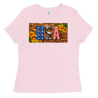 Bubblegum Pink usa sunflowers license plate Ladies Tee - HRA Design Shop