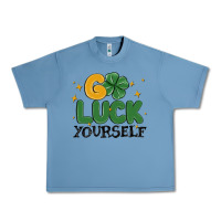 Pebble Blue go luck yourself Urban Heavy Tee - MaliasSmallBusiness