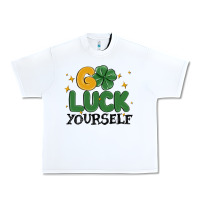 White go luck yourself Urban Heavy Tee - MaliasSmallBusiness