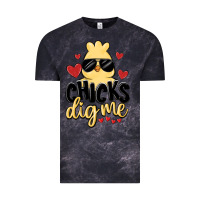 Cloud Black chicks dig me Vintage Tee - MaliasSmallBusiness