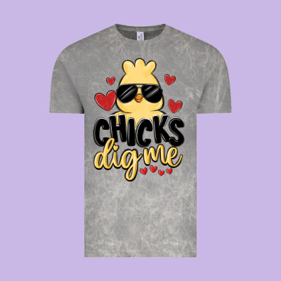 Chicks Dig Me Vintage Tee Designed By Maliassmallbusiness