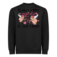 Black there's some cupid's in this house Heavyweight Sweatshirt - MaliasSmallBusiness