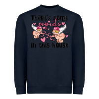 Navy there's some cupid's in this house Heavyweight Sweatshirt - MaliasSmallBusiness