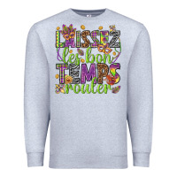 Heather Grey Loissez les bon temps rouler Premium Sweatshirt - HowdyJamesFarm
