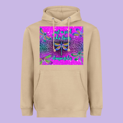 Just A Girl Who Loves Dragonfiles Heavyweight Hoodie Designed By Tumblerdesignbyshophia