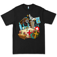 Black nurse  cross and jesus Premium Tee - AdoDesignShop