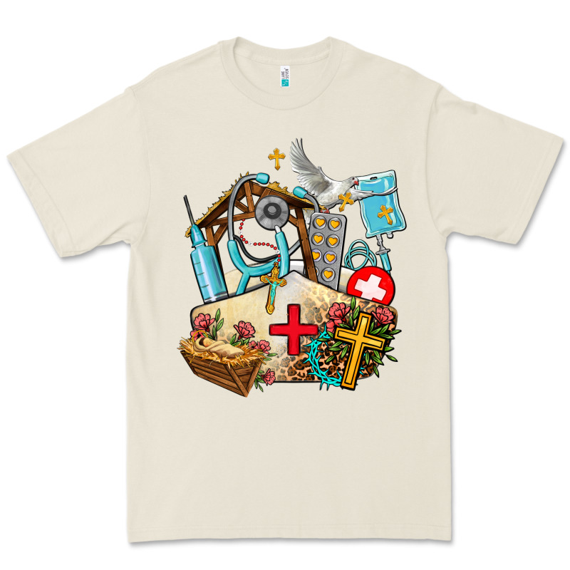 Nurse  Cross And Jesus Premium Tee by AdoDesignShop | Teevron