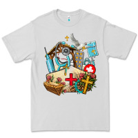 Dove Grey nurse  cross and jesus Premium Tee - AdoDesignShop