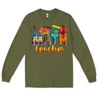 Army Green math teacher Long Sleeve Tee - NancyCooperArtShop
