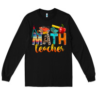 Black math teacher Long Sleeve Tee - NancyCooperArtShop