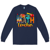 Navy math teacher Long Sleeve Tee - NancyCooperArtShop