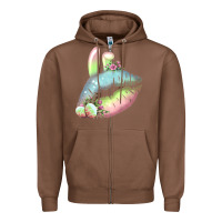 Chestnut Eared Paster Color Easter Lips Zipper Hoodie - Bettercallsaul