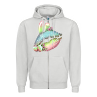 Dove Grey Eared Paster Color Easter Lips Zipper Hoodie - Bettercallsaul
