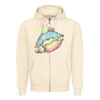 Sandshell Eared Paster Color Easter Lips Zipper Hoodie - Bettercallsaul