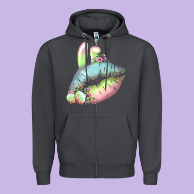 Eared Paster Color Easter Lips Zipper Hoodie Designed By Bettercallsaul