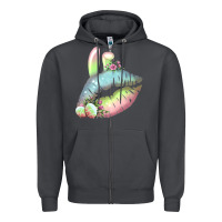 Smoke Eared Paster Color Easter Lips Zipper Hoodie - Bettercallsaul