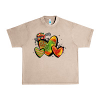 French Oak juneteenth hearts Urban Heavy Tee - MaliasSmallBusiness
