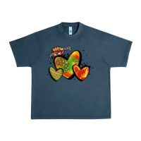 Midnight Navy juneteenth hearts Urban Heavy Tee - MaliasSmallBusiness