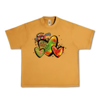 Peanut Butter juneteenth hearts Urban Heavy Tee - MaliasSmallBusiness