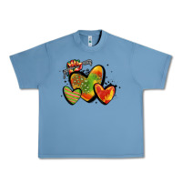 Pebble Blue juneteenth hearts Urban Heavy Tee - MaliasSmallBusiness