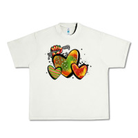 Pistachio juneteenth hearts Urban Heavy Tee - MaliasSmallBusiness