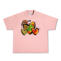 Salmon juneteenth hearts Urban Heavy Tee - MaliasSmallBusiness