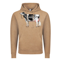 Vintage Coffee Holstein Dairy Cow Vintage Hoodie - LillyAllenDesigns