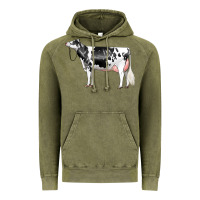 Vintage Olive Holstein Dairy Cow Vintage Hoodie - LillyAllenDesigns