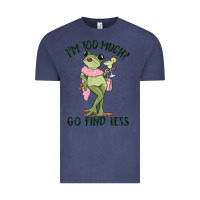 Vintage Denim i'm too much go find less boujee frog Vintage Tee - MaliasSmallBusiness