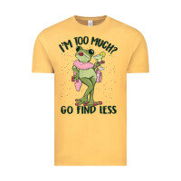 Vintage Mustard i'm too much go find less boujee frog Vintage Tee - MaliasSmallBusiness