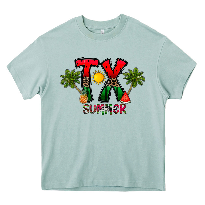 Texas Summer Heavy Core Tee by CowhideDigitalArt | Teevron
