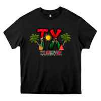 Black texas summer Heavy Core Tee - CowhideDigitalArt