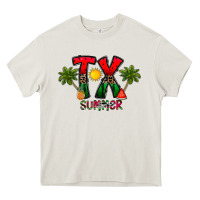Cream texas summer Heavy Core Tee - CowhideDigitalArt
