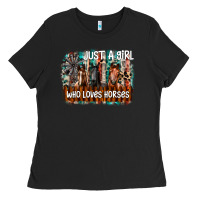 Just A Girl Who Loves Horses Ladies Tee | Teevron