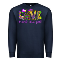 Navy Love Mardi Gras Y'all Premium Sweatshirt - HowdyJamesFarm