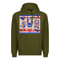 Army Green 4 th of july Premium Hoodie - TumblerDesignByShophia