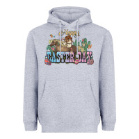 Heather Grey Happy Easter Day rodeo Heavyweight Hoodie - HowdyJamesFarm