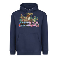 Navy Happy Easter Day rodeo Heavyweight Hoodie - HowdyJamesFarm