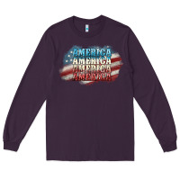 Plum America america Long Sleeve Tee - NancyCooperArtShop