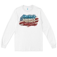White America america Long Sleeve Tee - NancyCooperArtShop