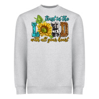 Heather Grey trust in the lord with all your heart Heavyweight Sweatshirt - NancyCooperArtShop