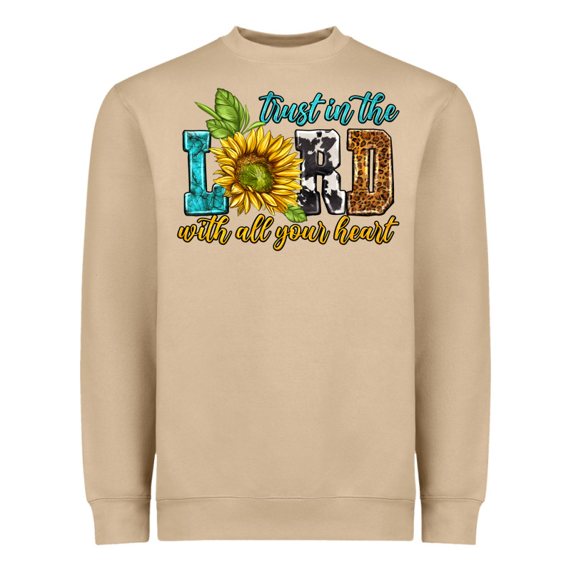 Trust In The Lord With All Your Heart Heavyweight Sweatshirt by NancyCooperArtShop | Teevron