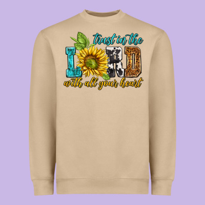 Trust In The Lord With All Your Heart Heavyweight Sweatshirt Designed By Nancycooperartshop