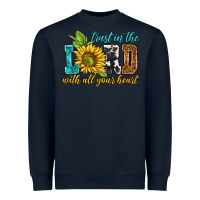 Navy trust in the lord with all your heart Heavyweight Sweatshirt - NancyCooperArtShop
