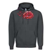 Smoke kiss with leopard and hearts Zipper Hoodie - RanaPortraitStore