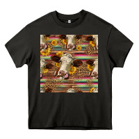 Asphalt western hereford cattle seamless pattern Heavy Core Tee - HRA Design Shop